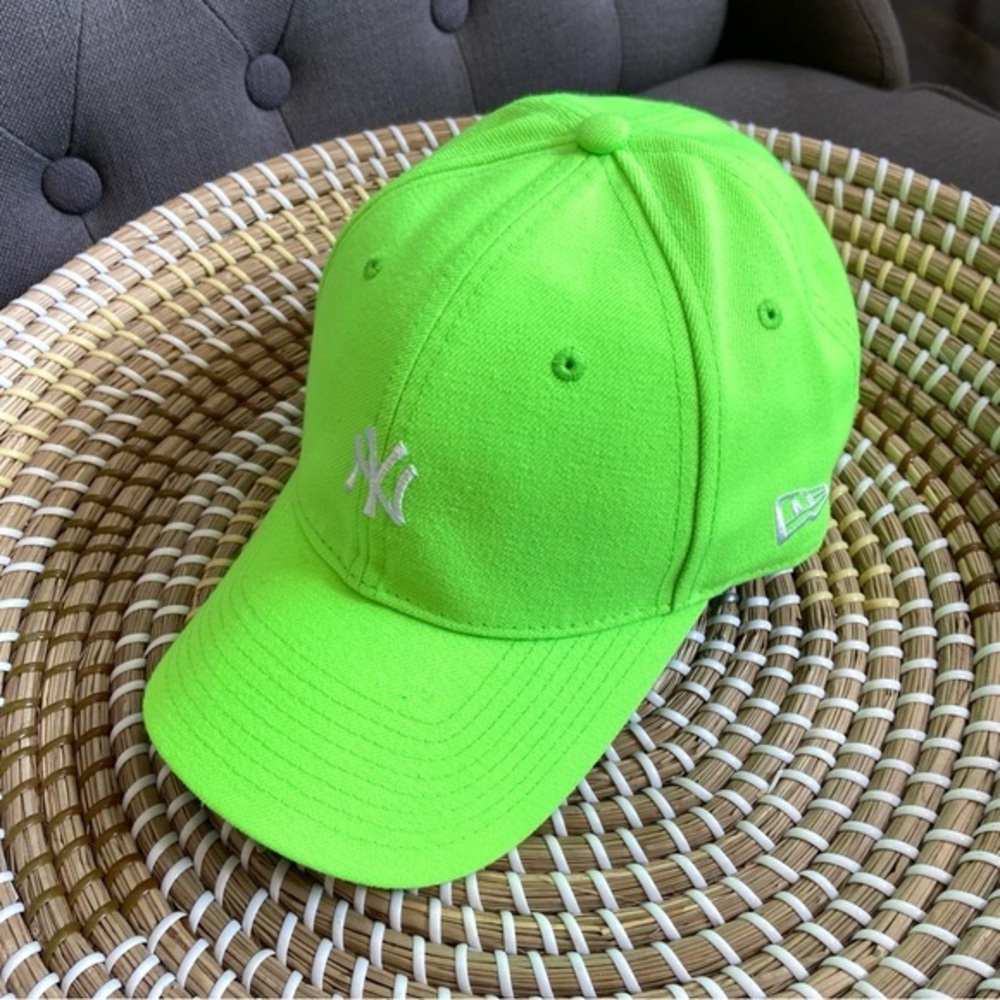 New New Era neon green NY hat